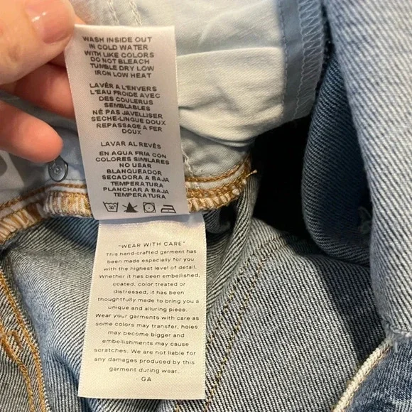 Good American Good ’90s Shorts size 18 denim - Picture 5 of 10